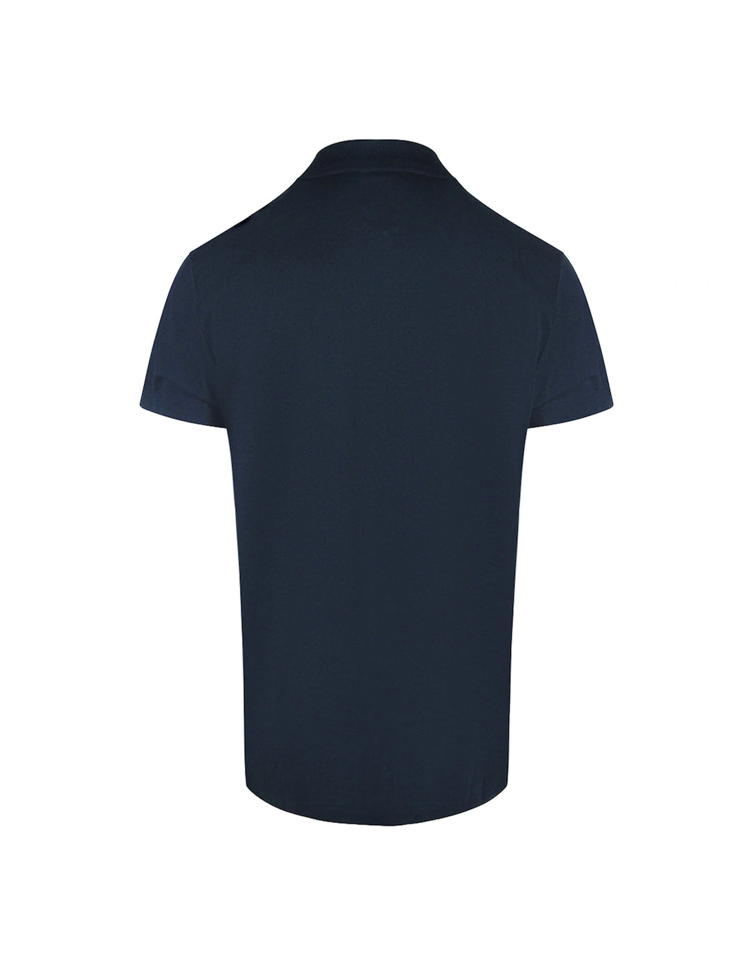 Taped Sleeve Navy Blue Polo Shirt