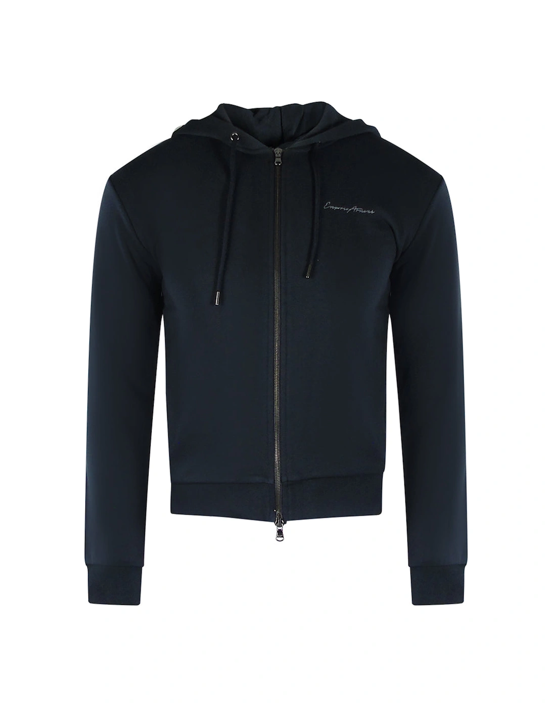 Navy Blue Hooded Zip-Up Hoodie, 4 of 3