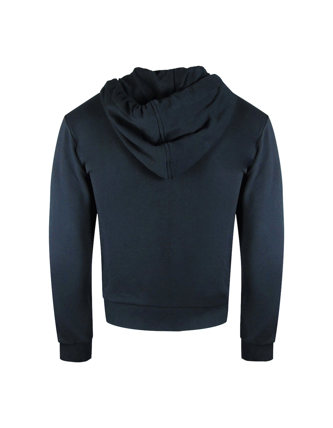 Navy Blue Hooded Zip-Up Hoodie