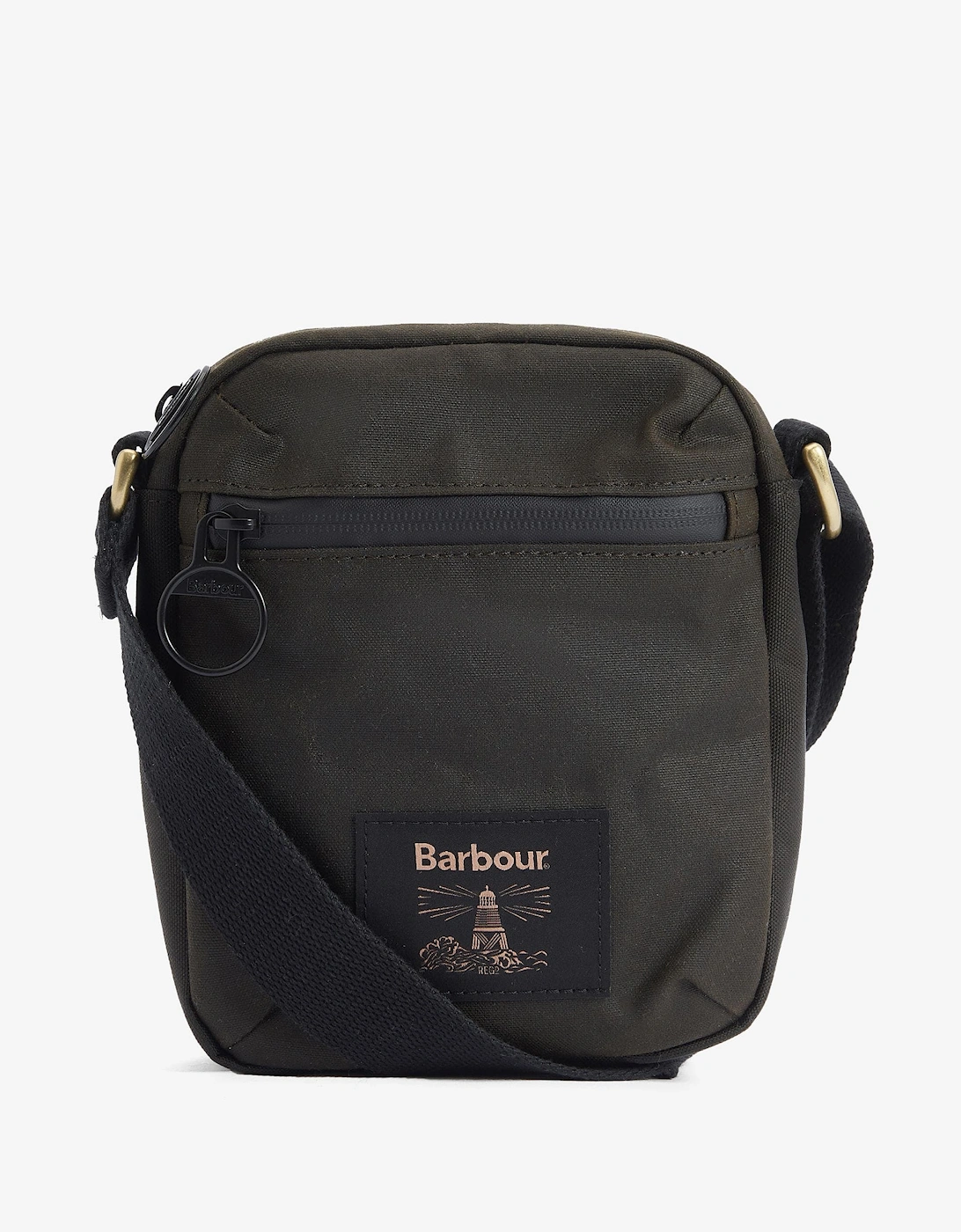 Field Unisex Wax Crossbody Bag - Olive/Black