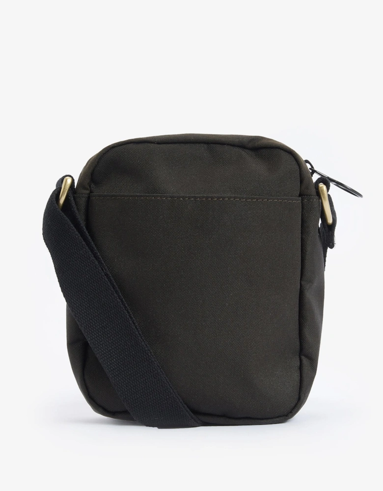 Field Unisex Wax Crossbody Bag - Olive/Black