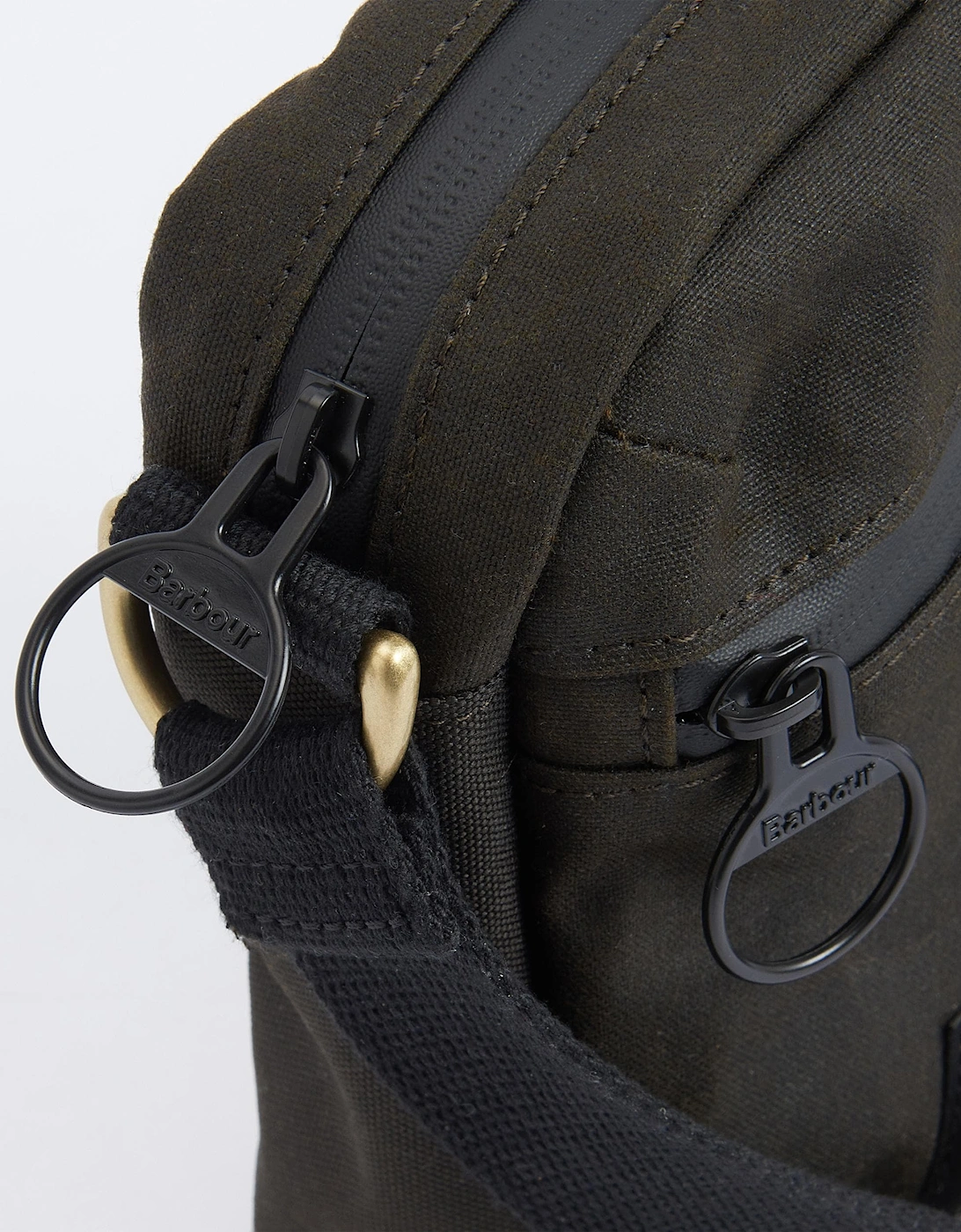 Field Unisex Wax Crossbody Bag - Olive/Black