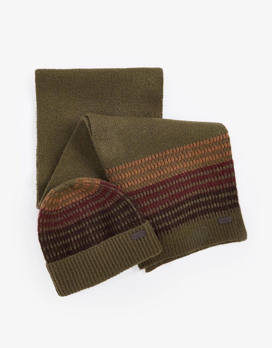 Branton Beanie & Scarf Mens Gift Set - Army Green