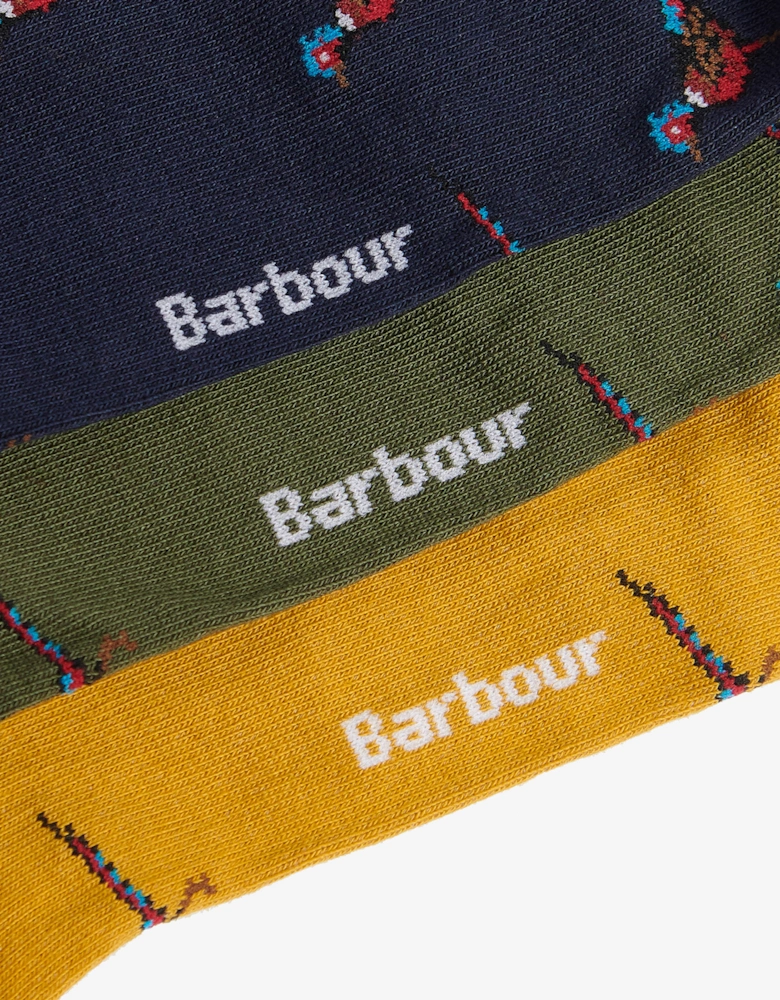 3-Pack Mens Pheasant Socks Gift Set - Forest Mist