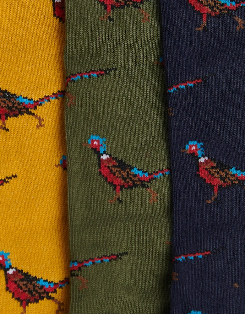 3-Pack Mens Pheasant Socks Gift Set - Forest Mist