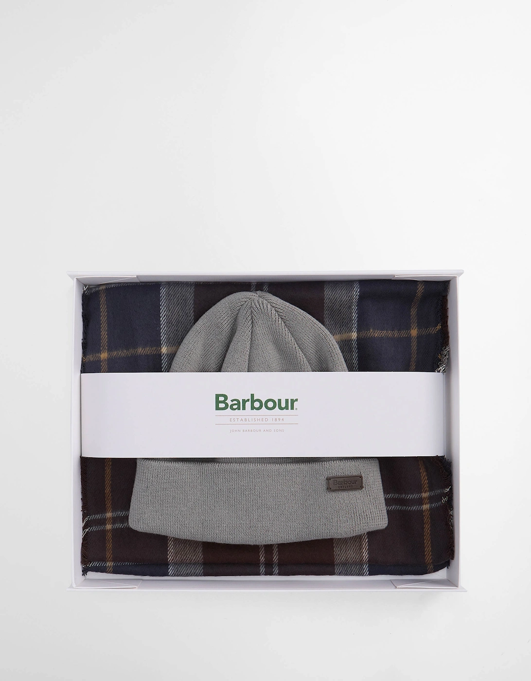 Mens Swinton Beanie & Galingale Scarf Gift Set - Midnight Oak