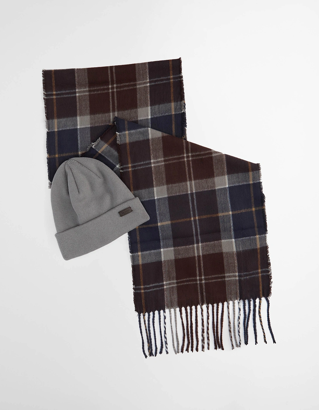 Mens Swinton Beanie & Galingale Scarf Gift Set - Midnight Oak, 7 of 6