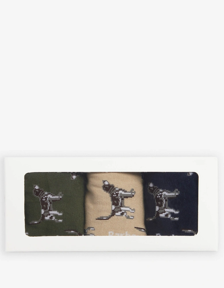 3-Pack Mens Pointer Dog Socks - Forest Mist