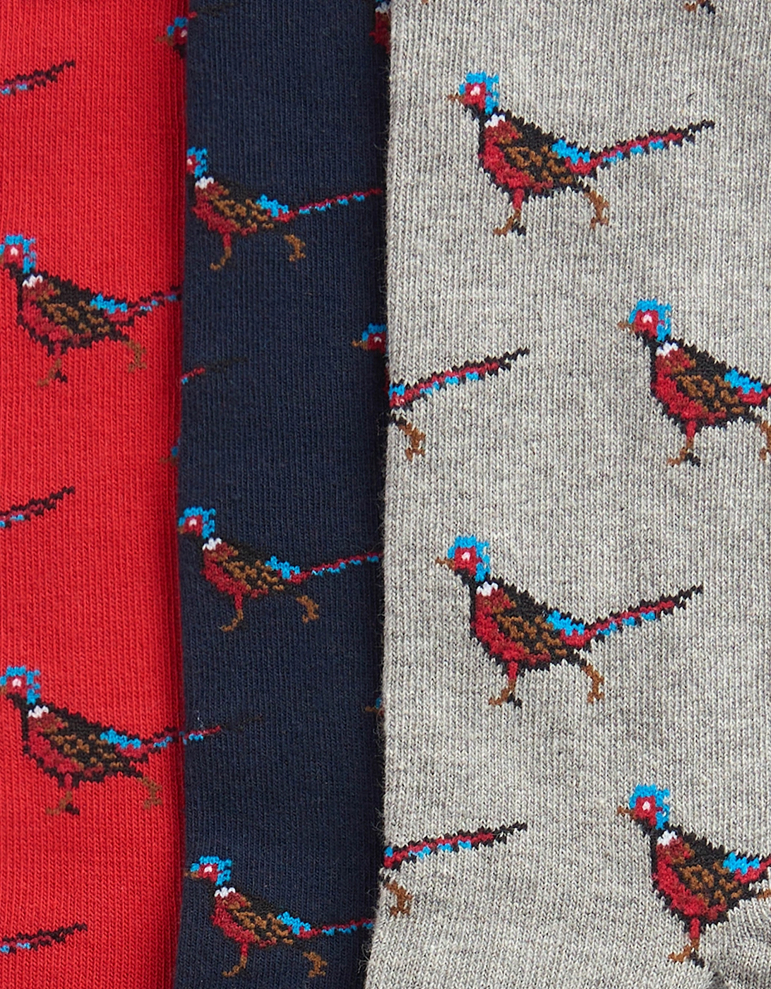 3-Pack Mens Pheasant Socks Gift Set - Selection 1