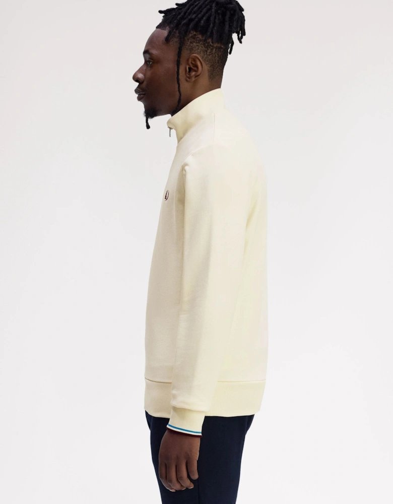 M3574 Half-Zip Sweatshirt - Ecru/Court Blue