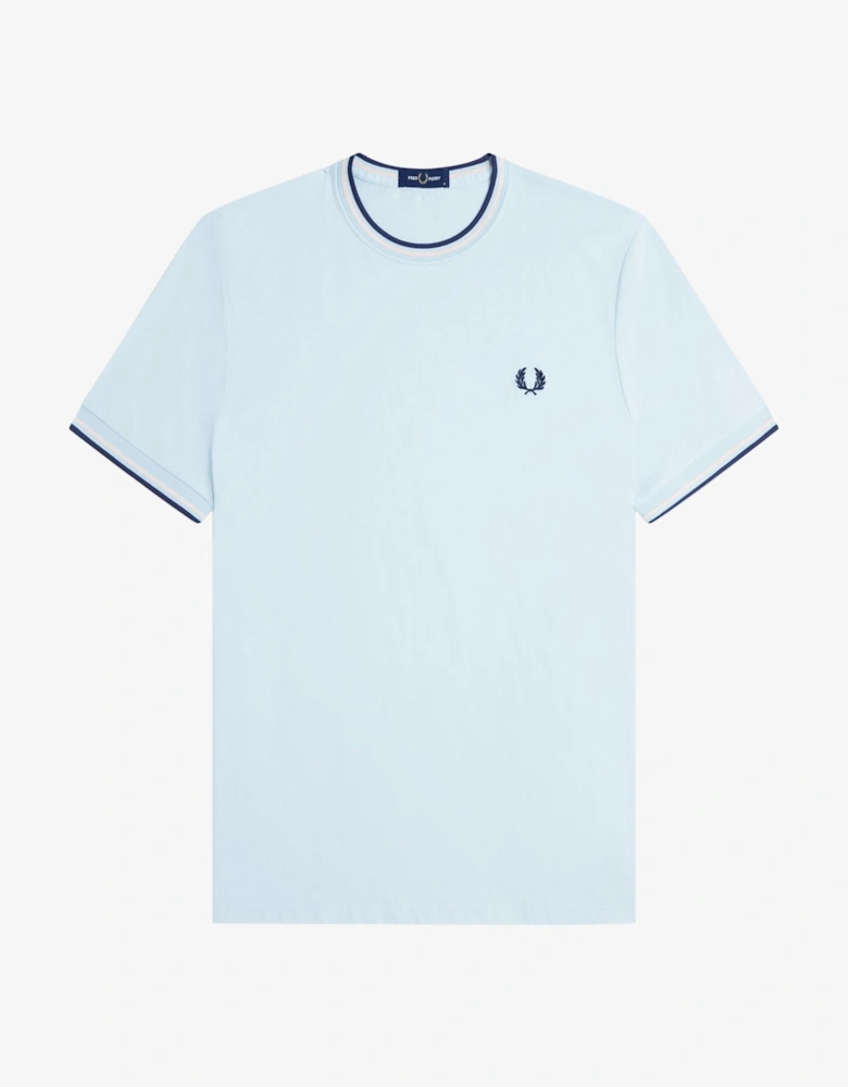 M1588V Twin Tipped T-Shirt - Light Ice/Silky Peach
