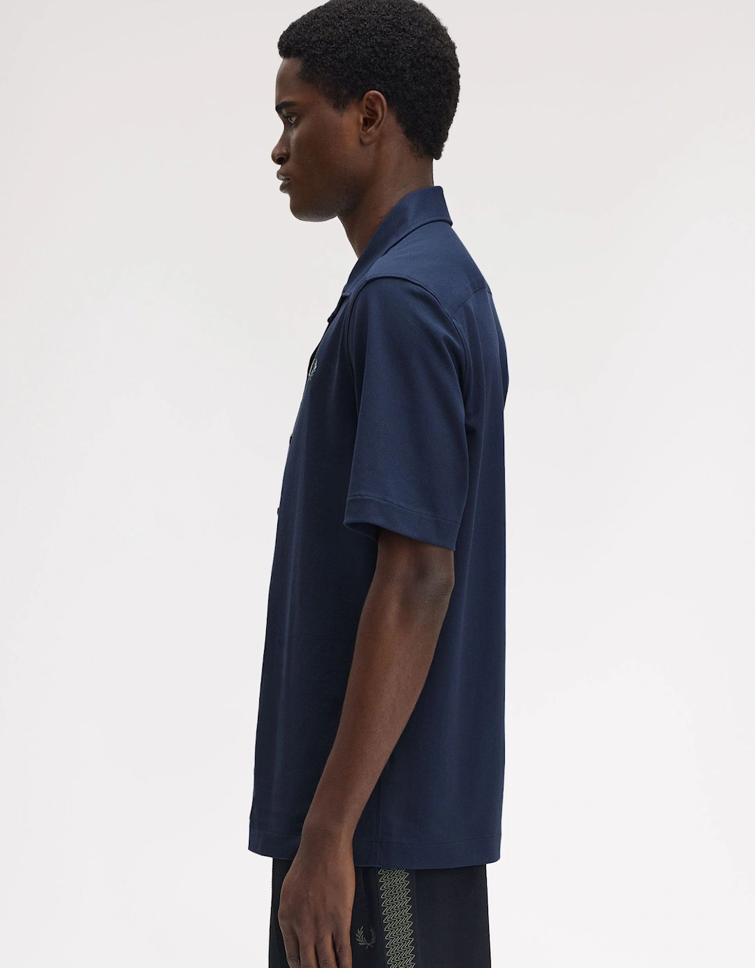 M1745 Compress Mesh Revere Collar Shirt - Dark Air Force