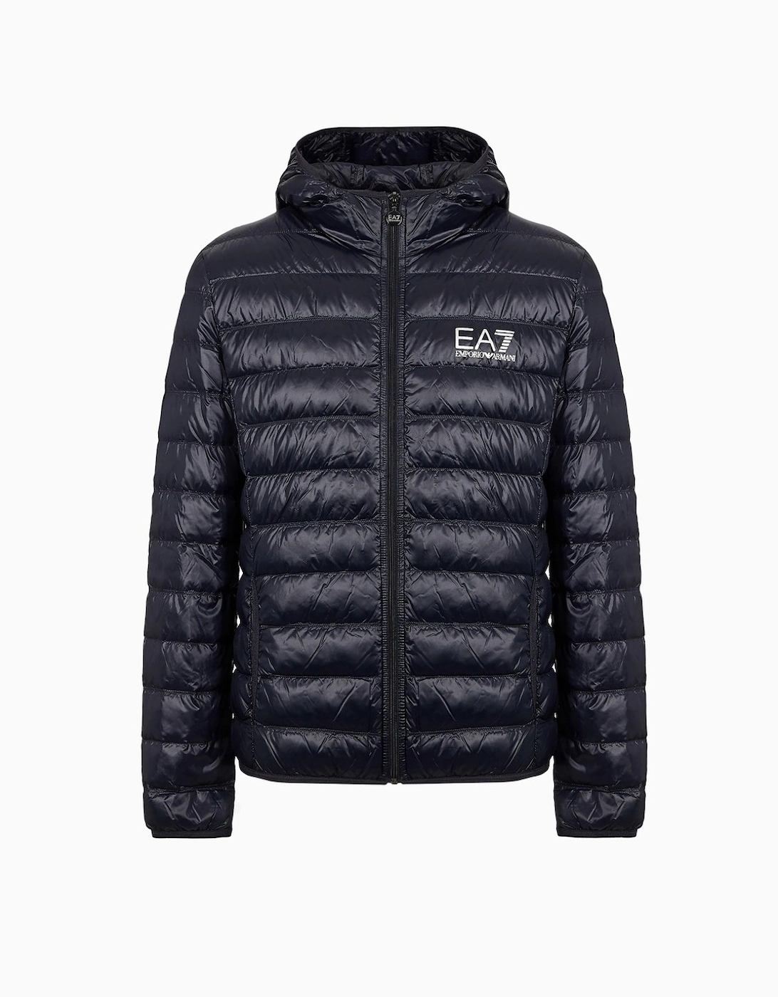 Packable Hooded Down Jacket - Black / Silver, 5 of 4