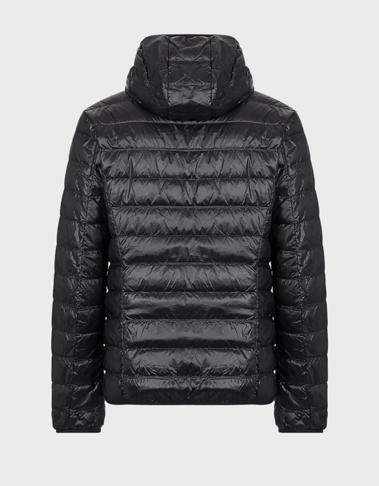 Packable Hooded Down Jacket - Black / Silver