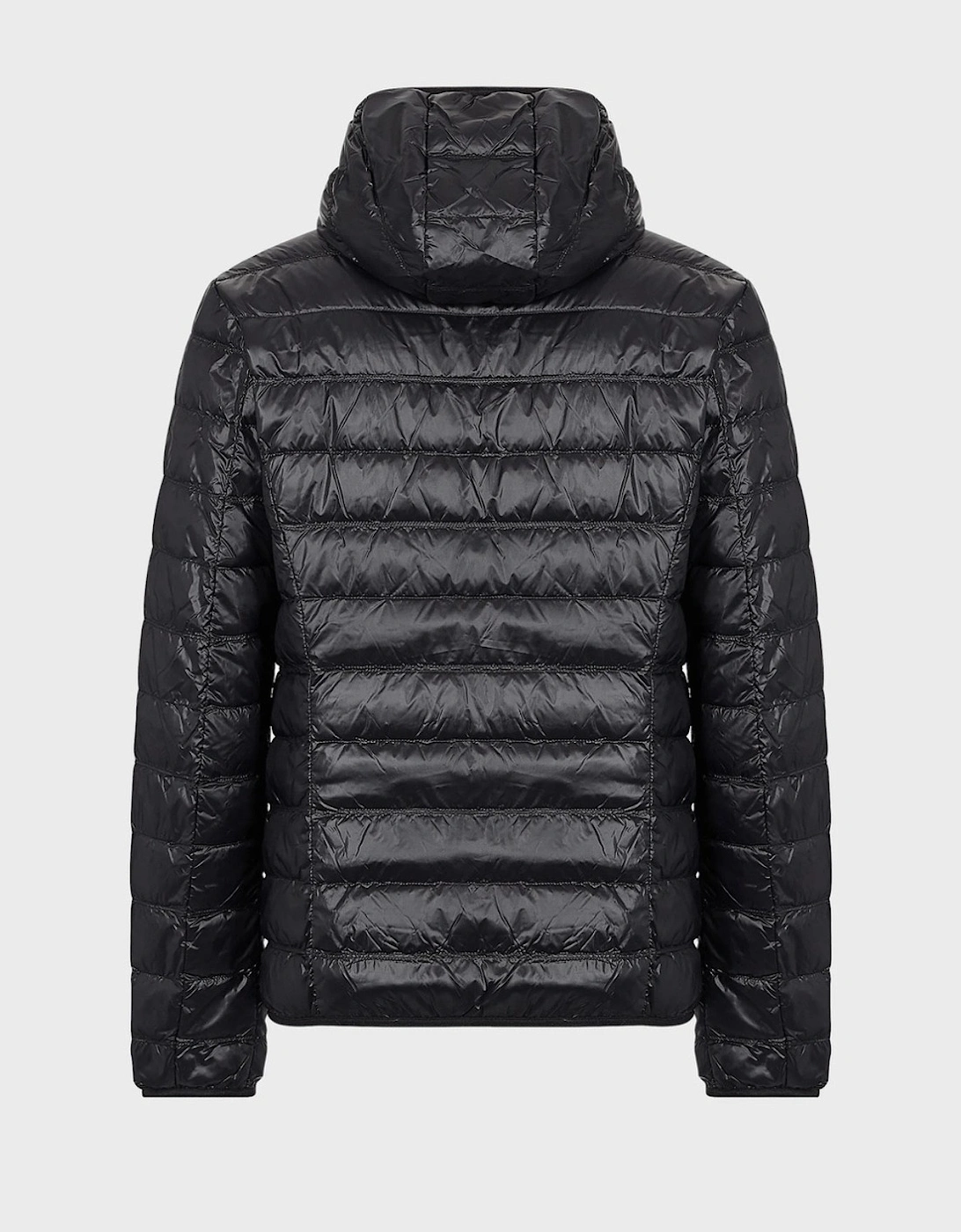 Packable Hooded Down Jacket - Black / Silver