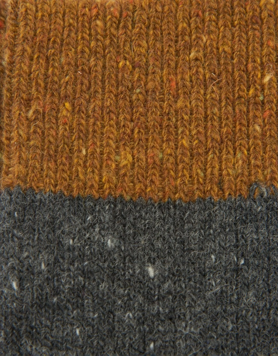 Houghton Mens Socks - Charcoal/Ochre