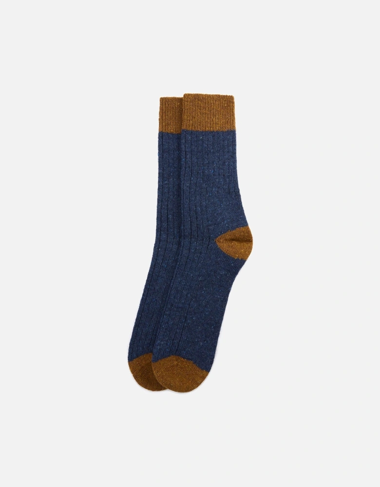 Houghton Mens Socks - Navy/Bronze