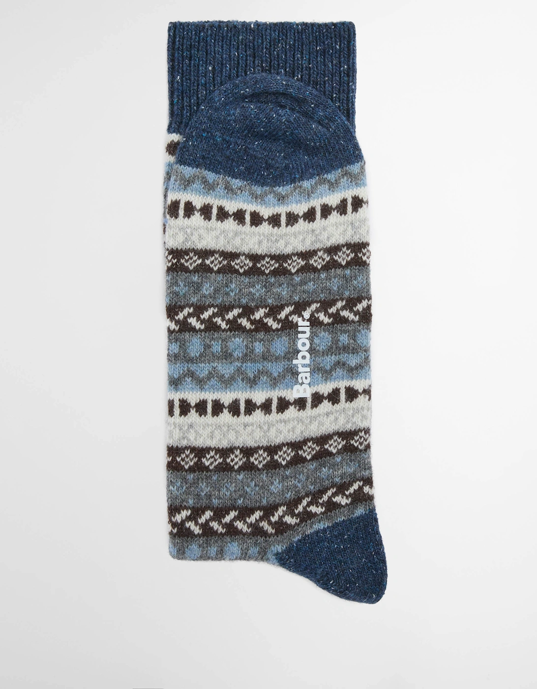 Mens Fair Isle Socks 2 Pack - Midnight Oak Mix