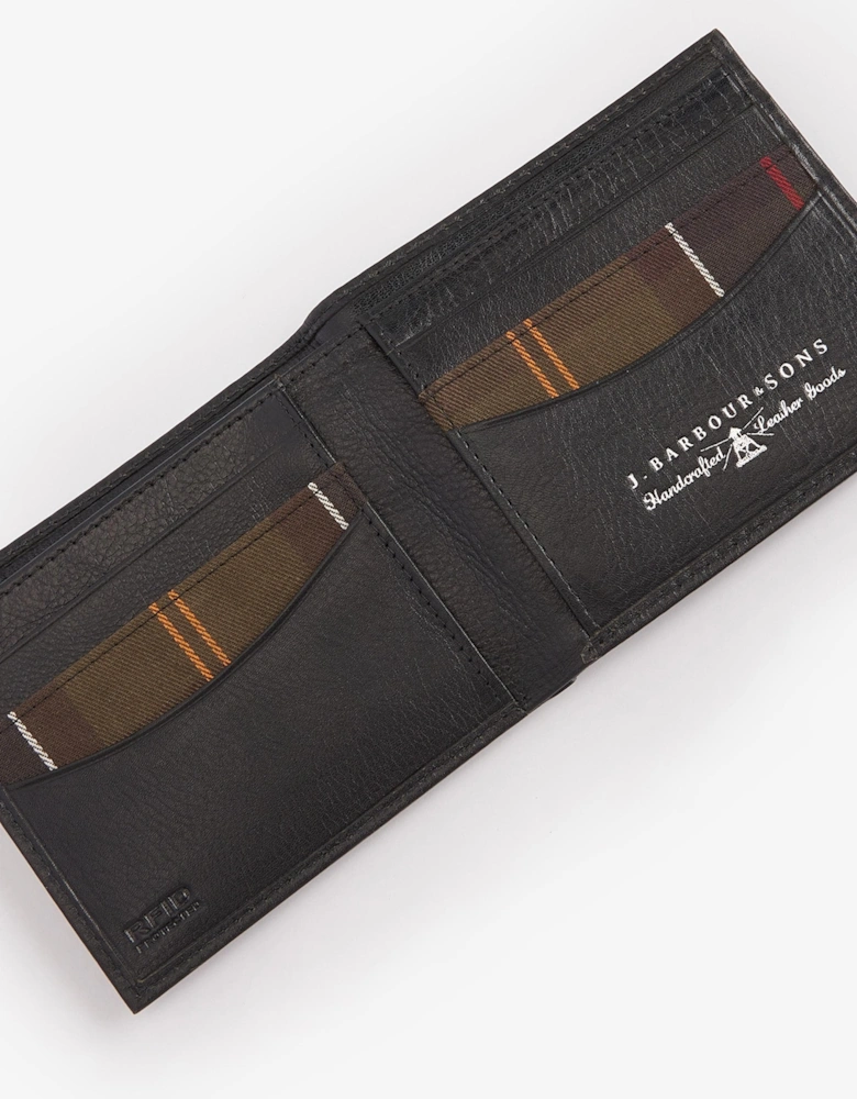 Colwell Mens Leather Billfold Wallet - Black/Classic