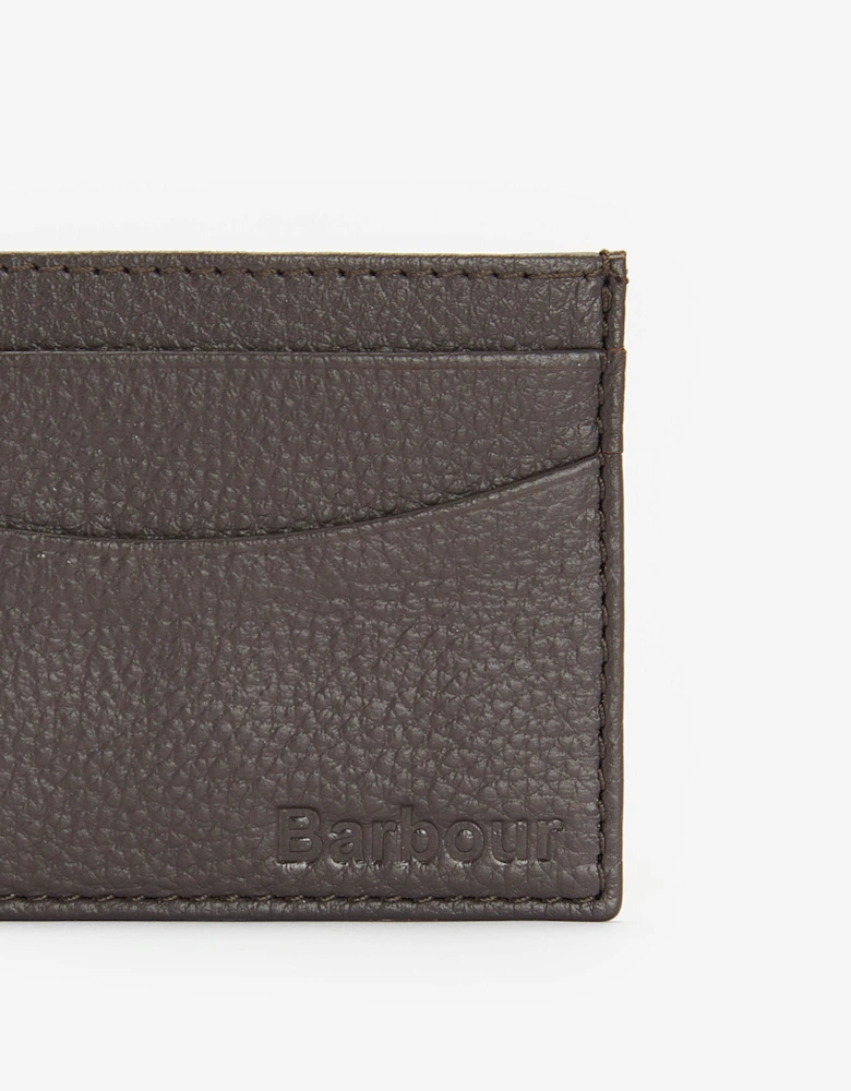 Amble Mens Leather Card Holder - Dark Brown
