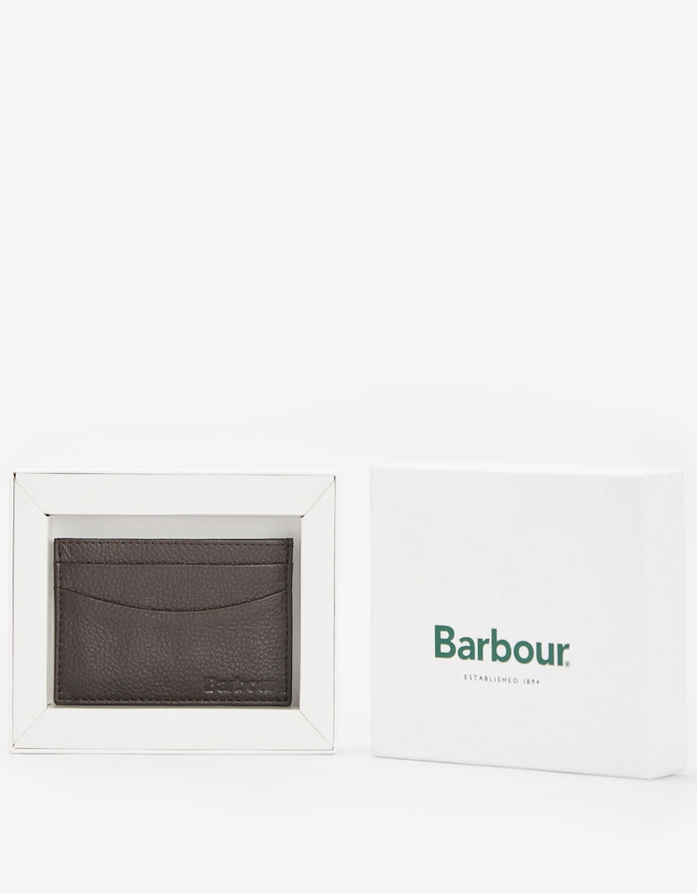 Amble Mens Leather Card Holder - Dark Brown