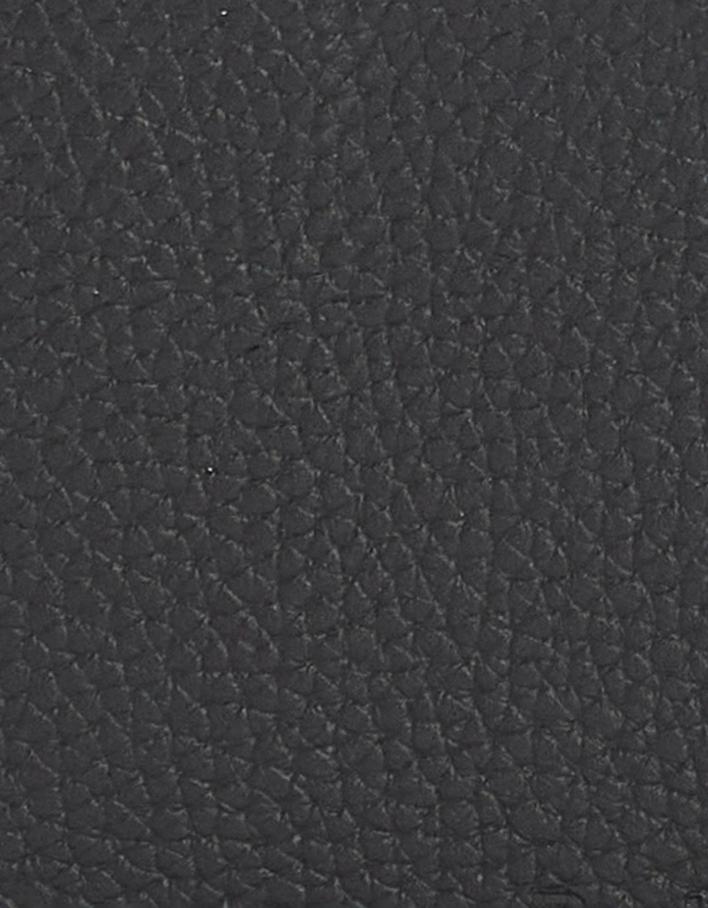 Mens Grain Leather Billfold Wallet - Black