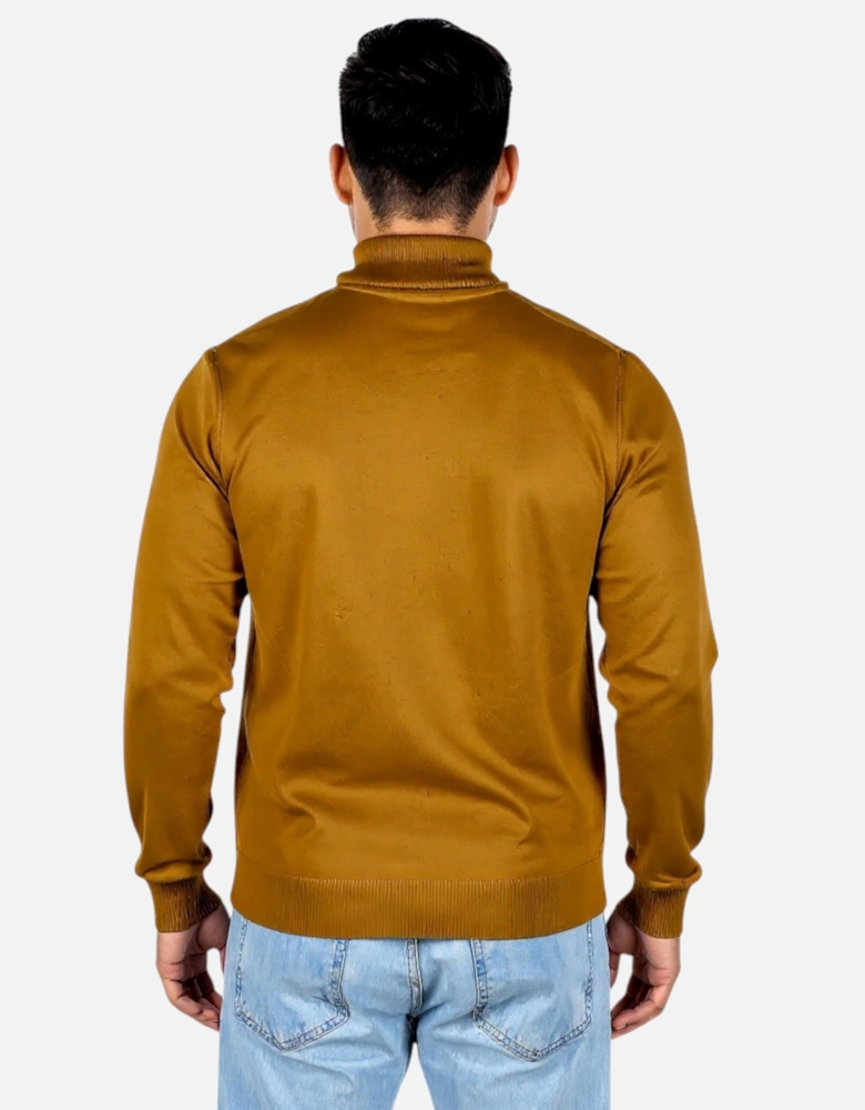 Mens Jumper Turtle Neck Stretch Skinny Fit