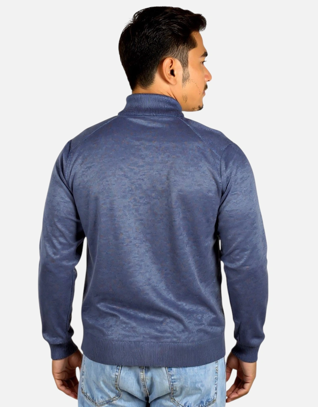 Mens Jumper Turtle Neck Stretch Skinny Fit
