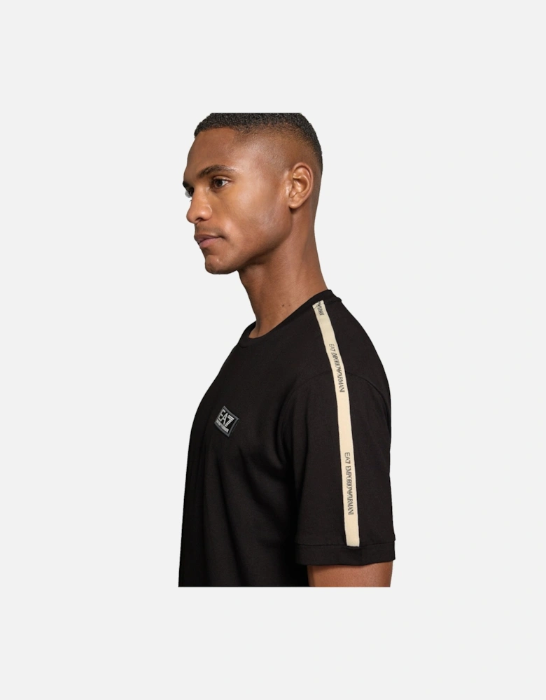 Emporio Armani Logo Series Tape T-Shirt Black/Vanilla