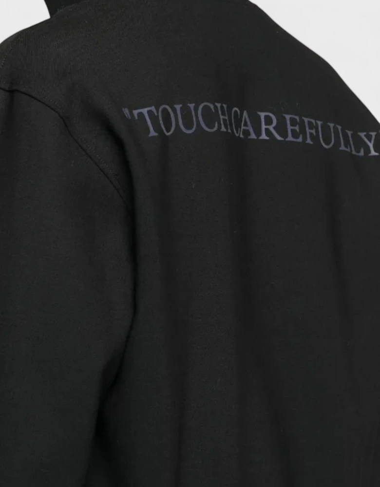 Quote Wool Slim Tracktop Black