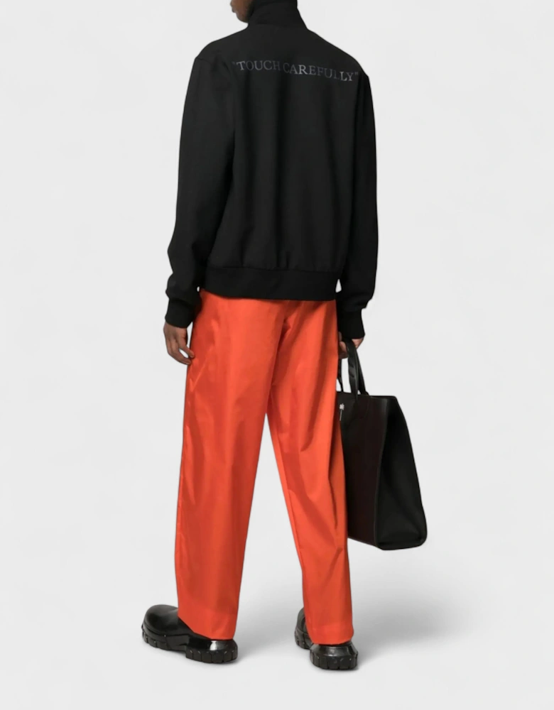 Quote Wool Slim Tracktop Black