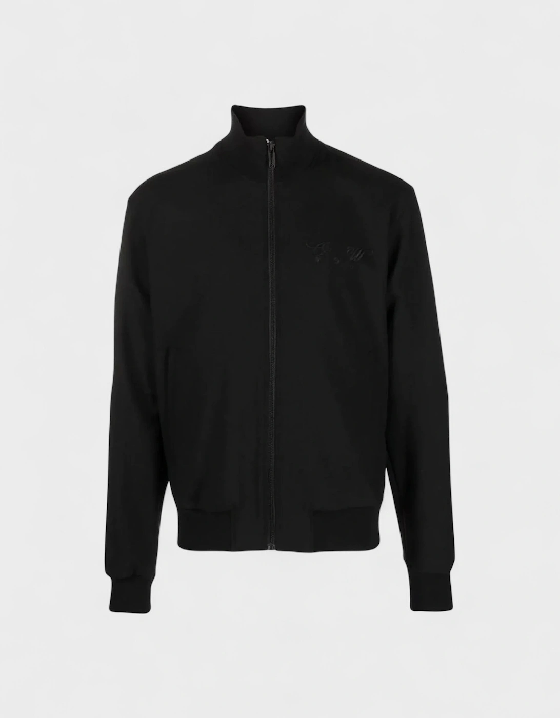 Quote Wool Slim Tracktop Black