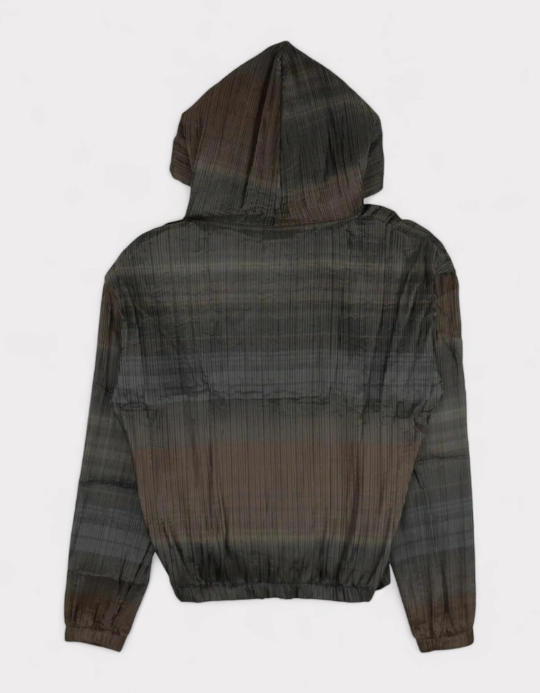 Plisse Over Hoodie Brown