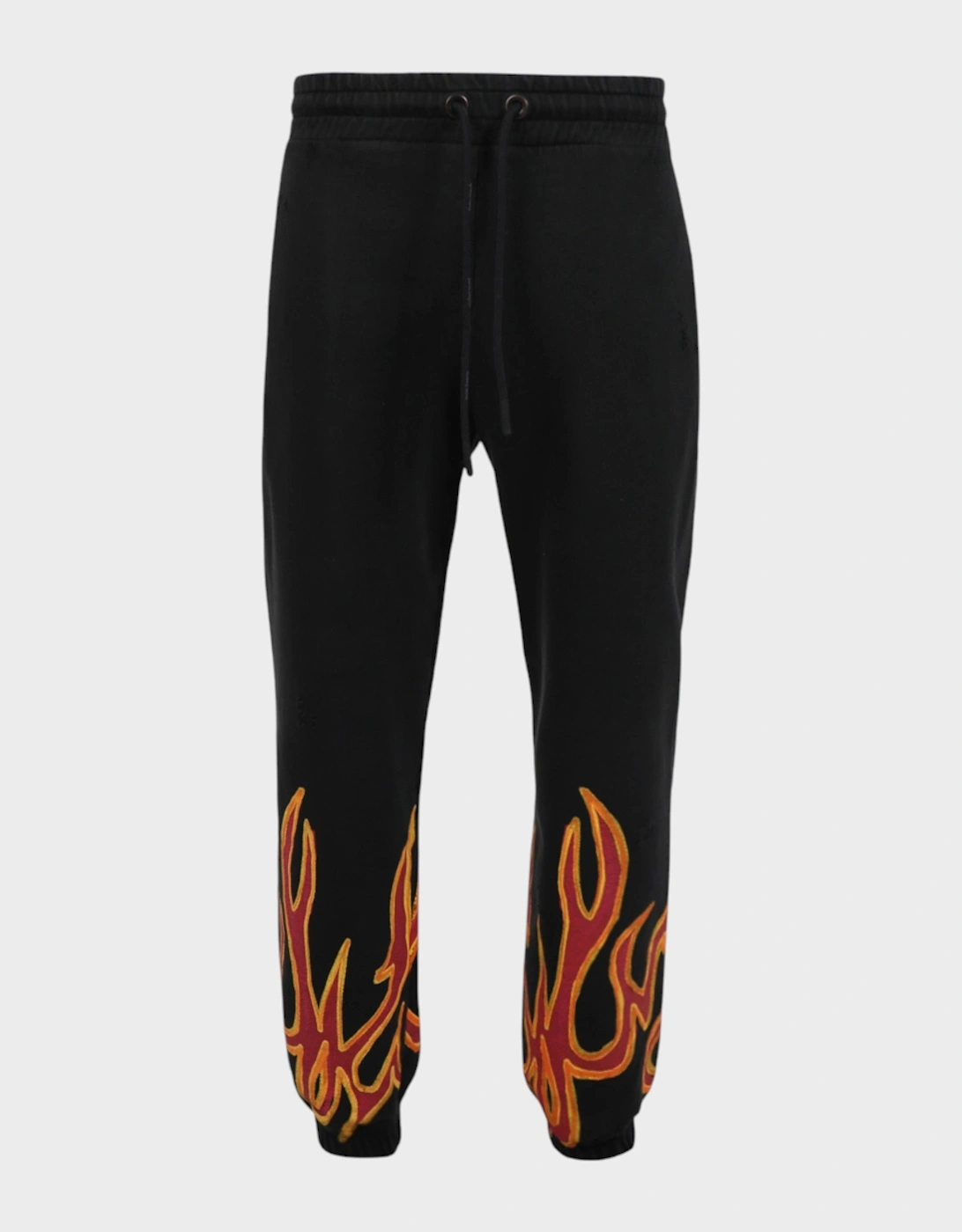 Palm Angels Palm Angels Men's Graffiti Flames Sweatpants Black Red