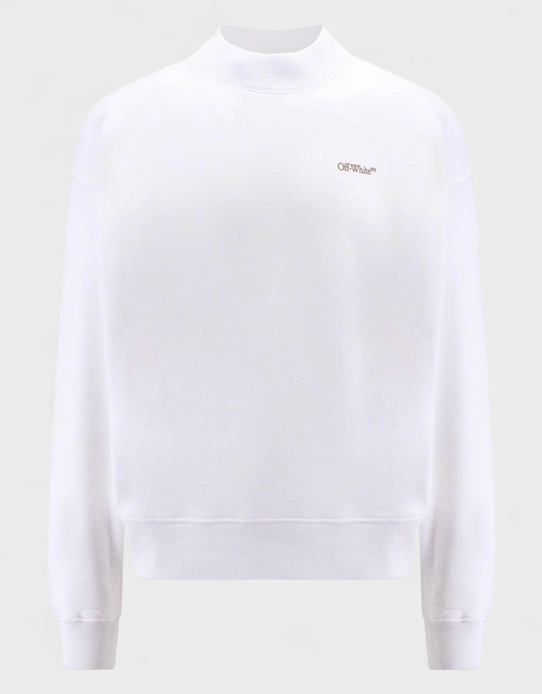 Scratch Arrow Skate Crewneck White
