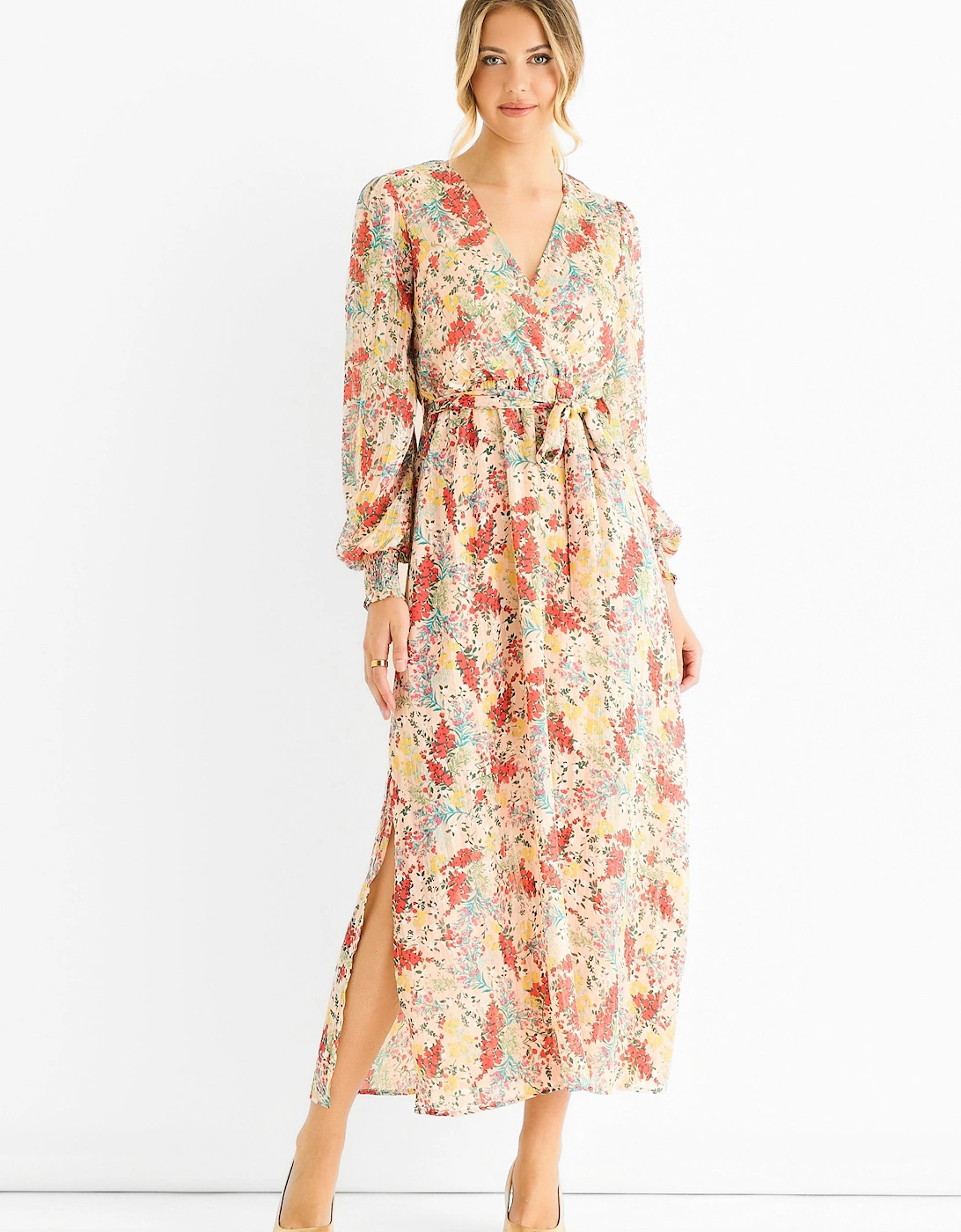 Multi Jacquard Chiffon Midi Dress, 5 of 4