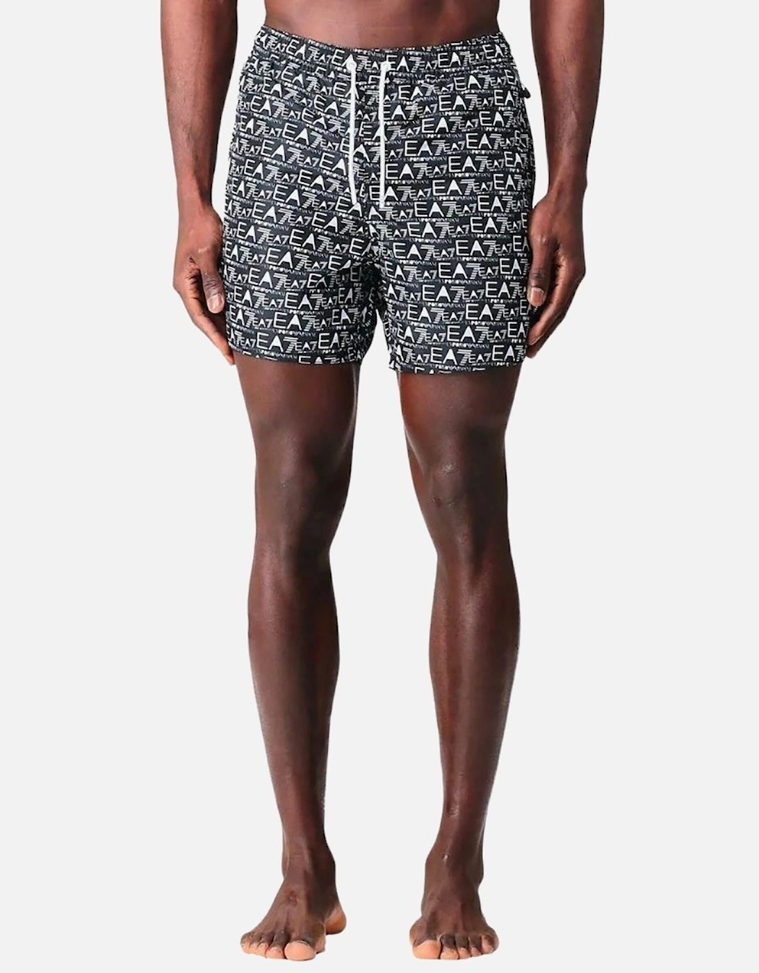 All Over Print Swim Shorts - Black / White, 3 of 2