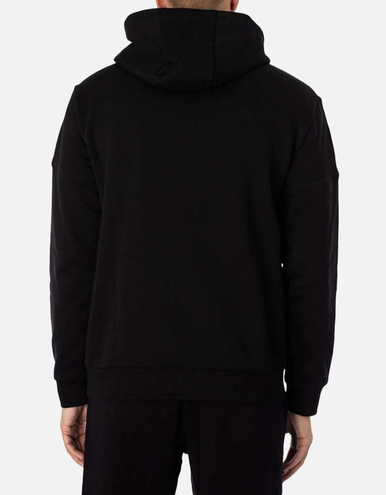 Hooded Tape Logo Sweatshirt - Black