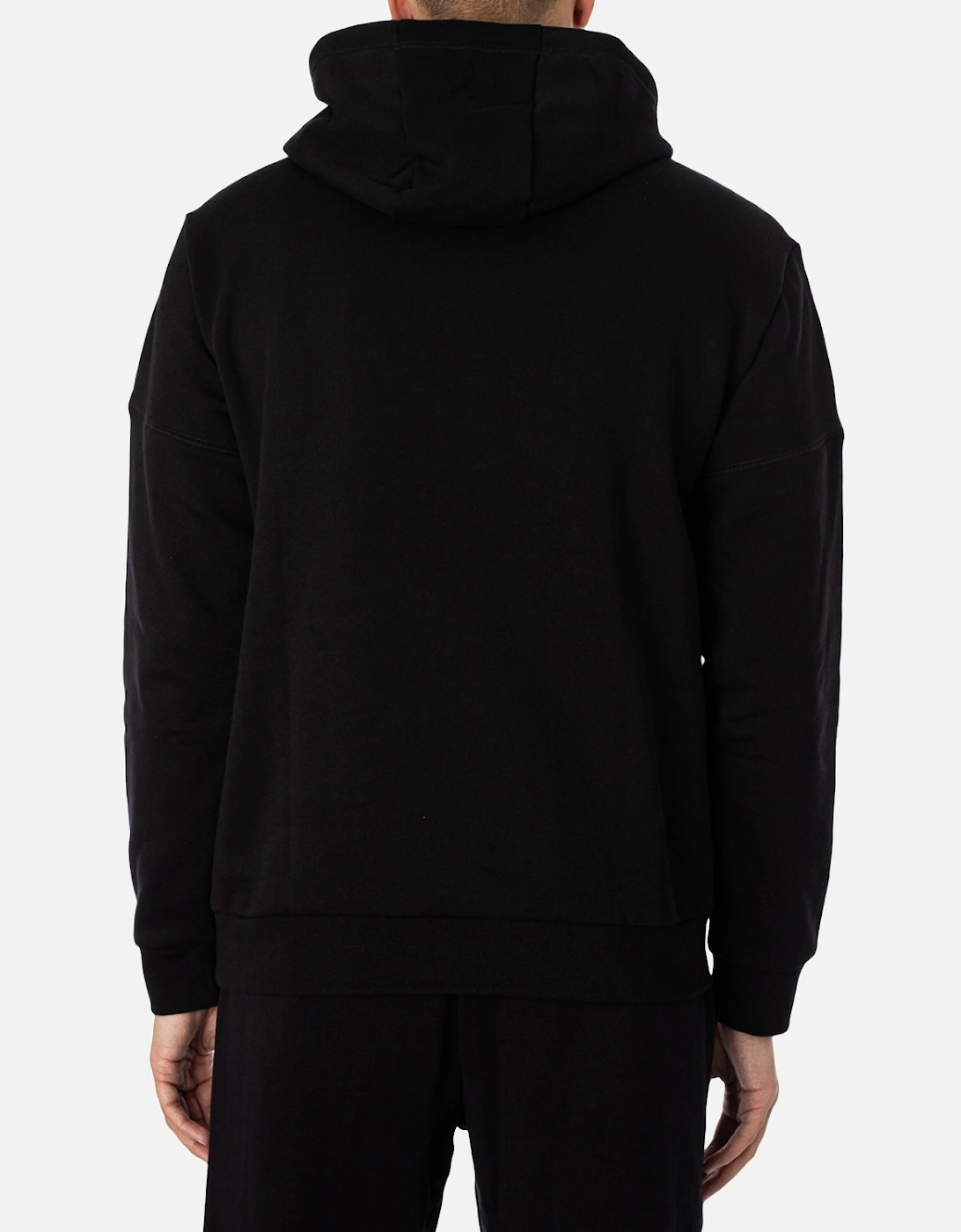Hooded Tape Logo Sweatshirt - Black