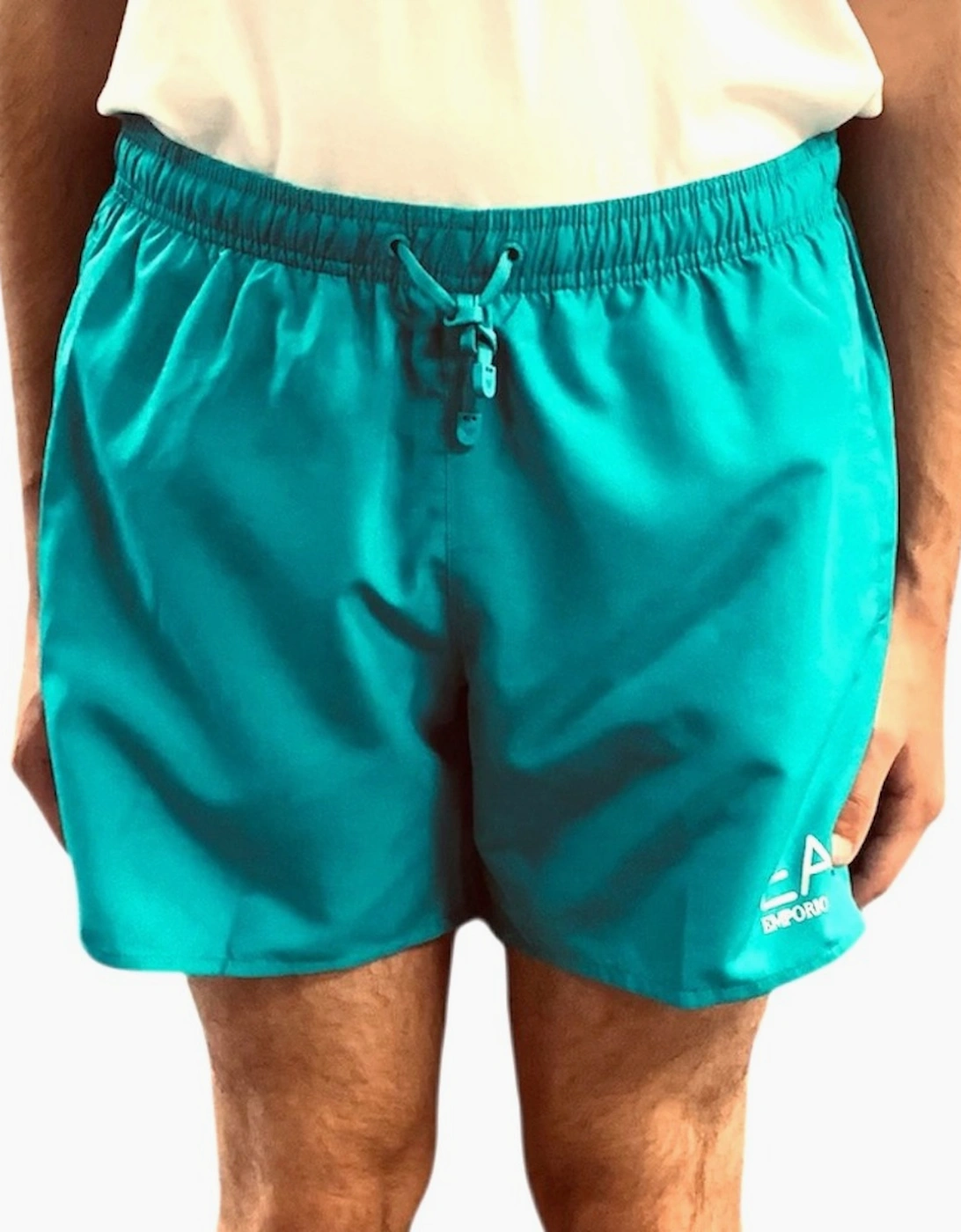 EA7 Men's Stretch Swim Shorts - Anamel Blue - Size: 48/S