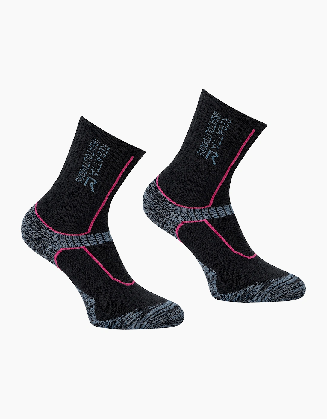 Regatta Women's Black/Black / Merino Wool Hiking Crew Socks - Size: 6/6.5/7/7.5/8