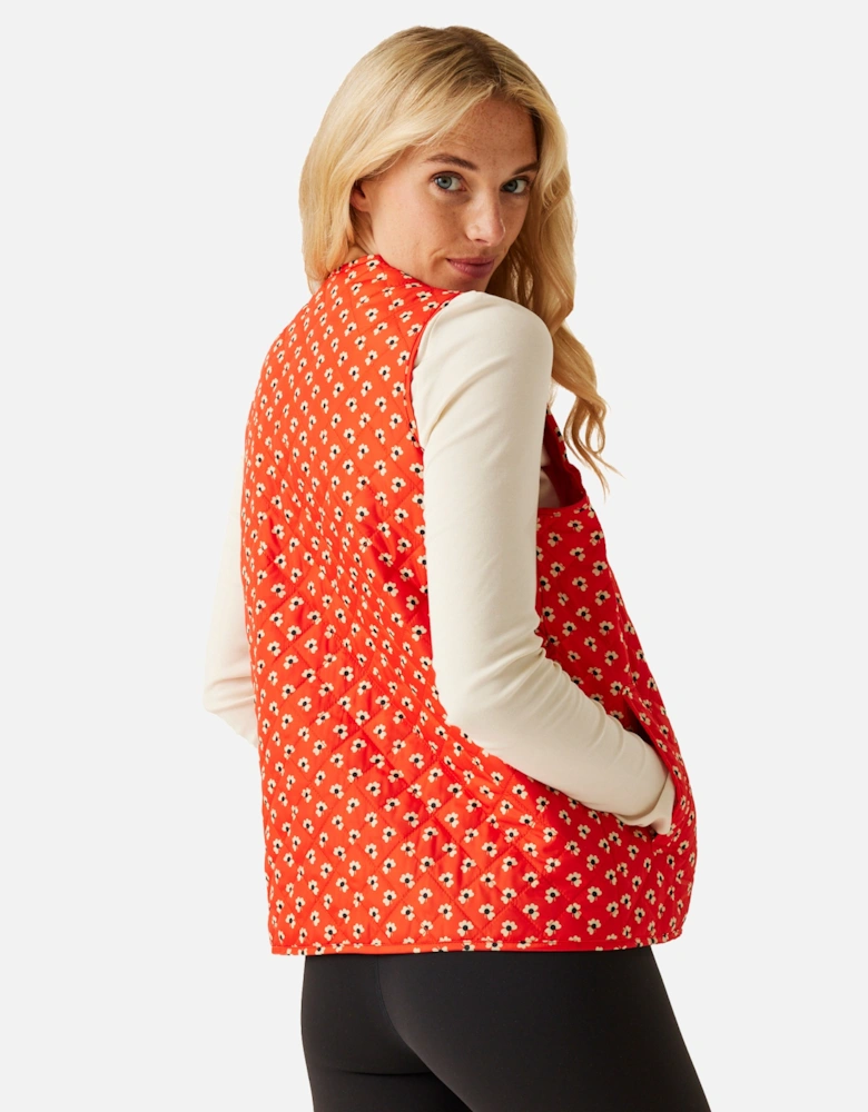 Professional Womens/Ladies Orla Kiely Floral Quilted Gilet