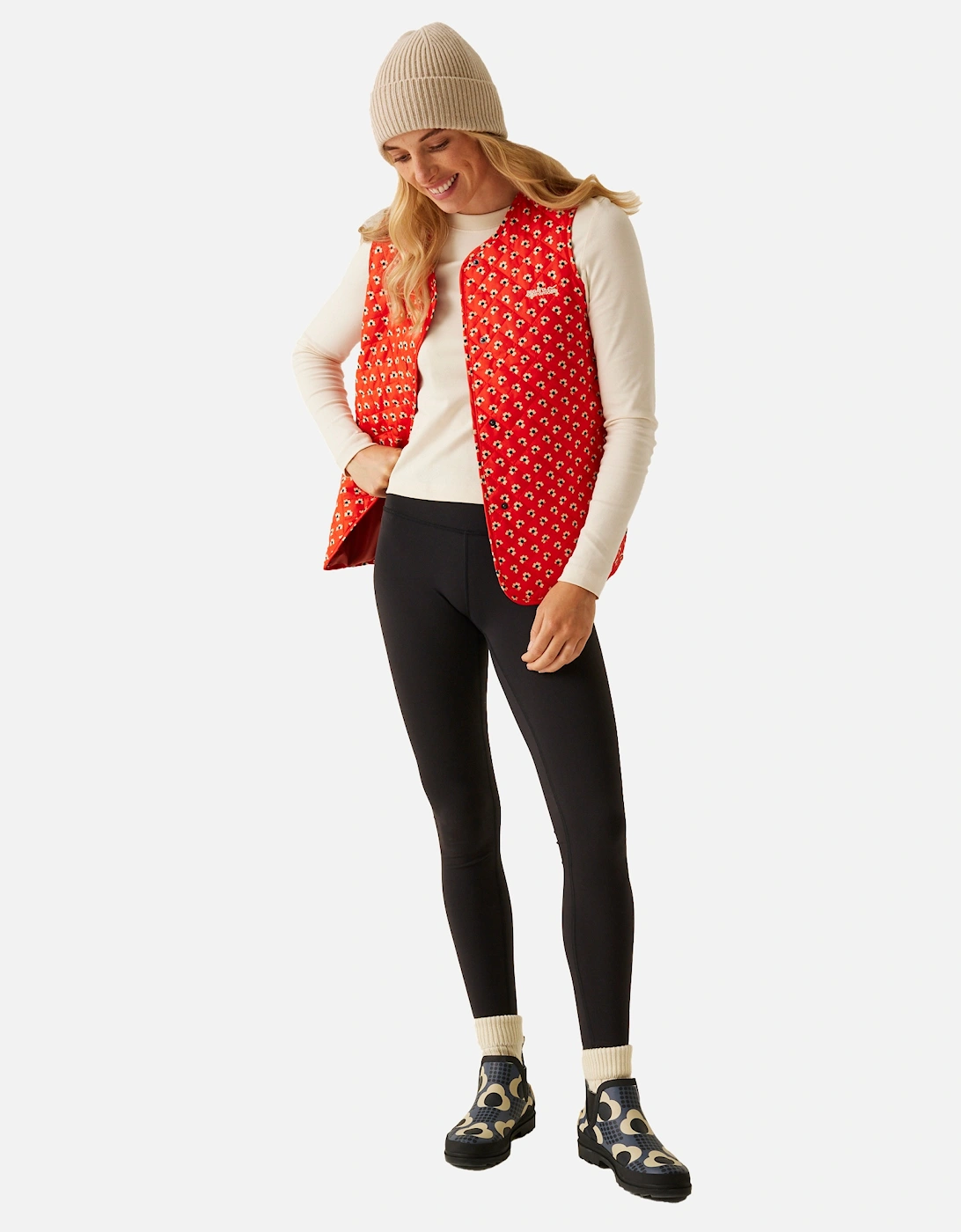 Professional Womens/Ladies Orla Kiely Floral Quilted Gilet