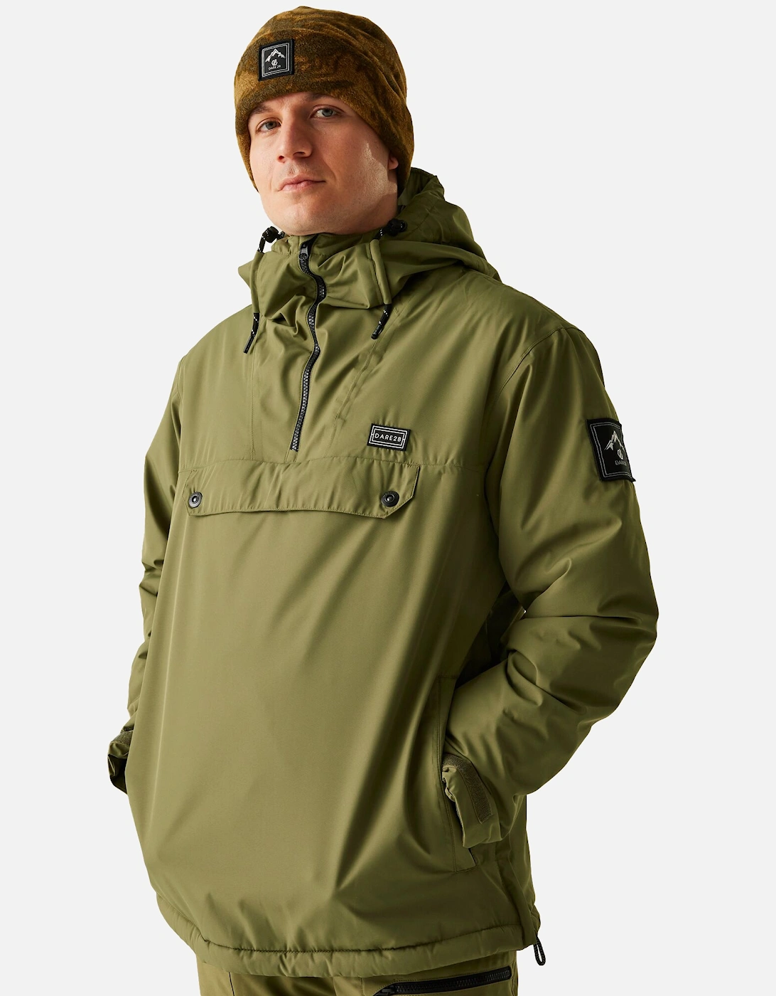 Mens Freeride II Colour Block Overhead Ski Jacket