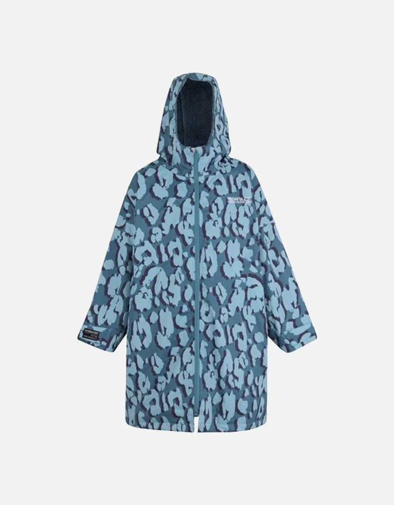 Childrens/Kids Leopard Print Waterproof Changing Robe