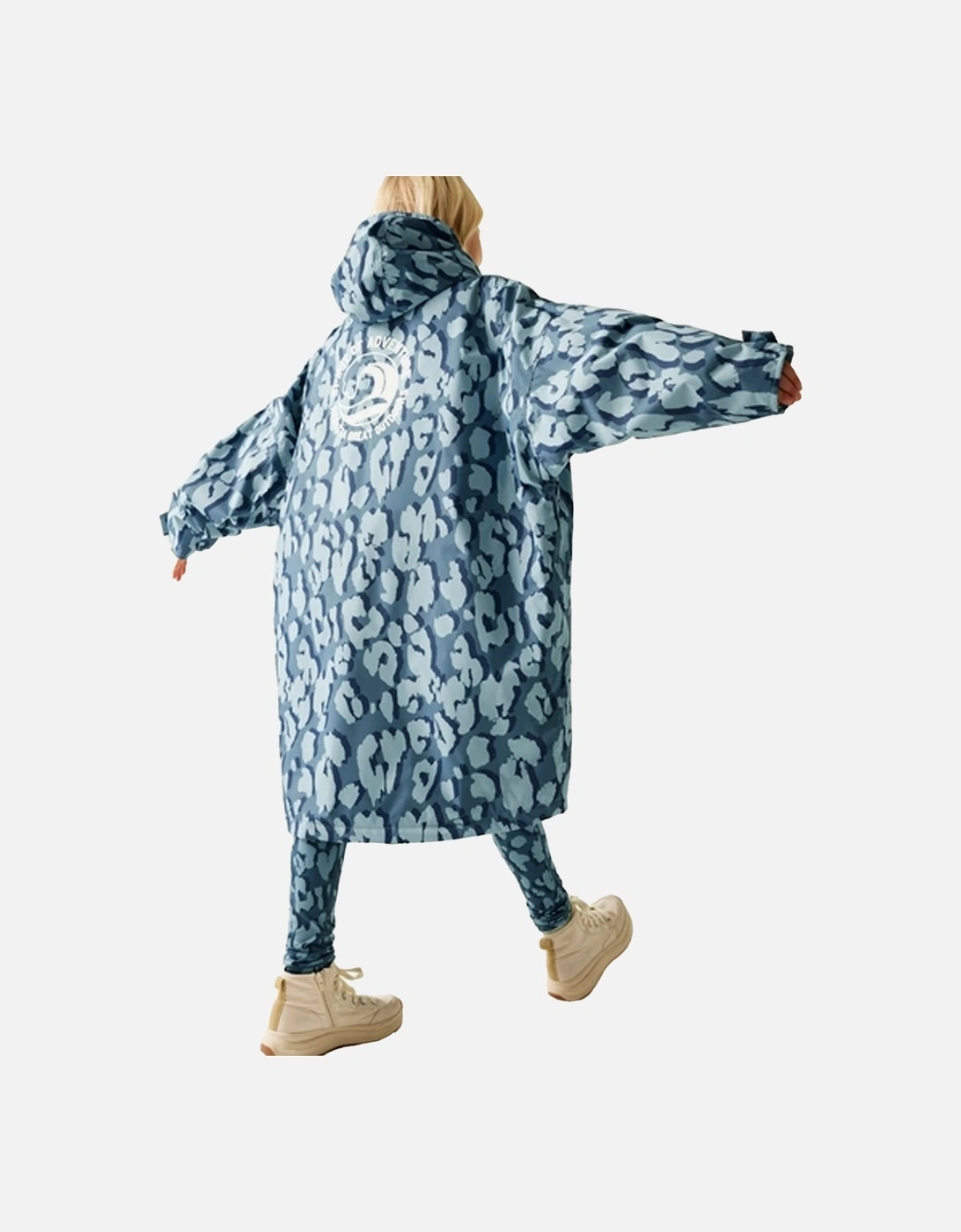 Childrens/Kids Leopard Print Waterproof Changing Robe