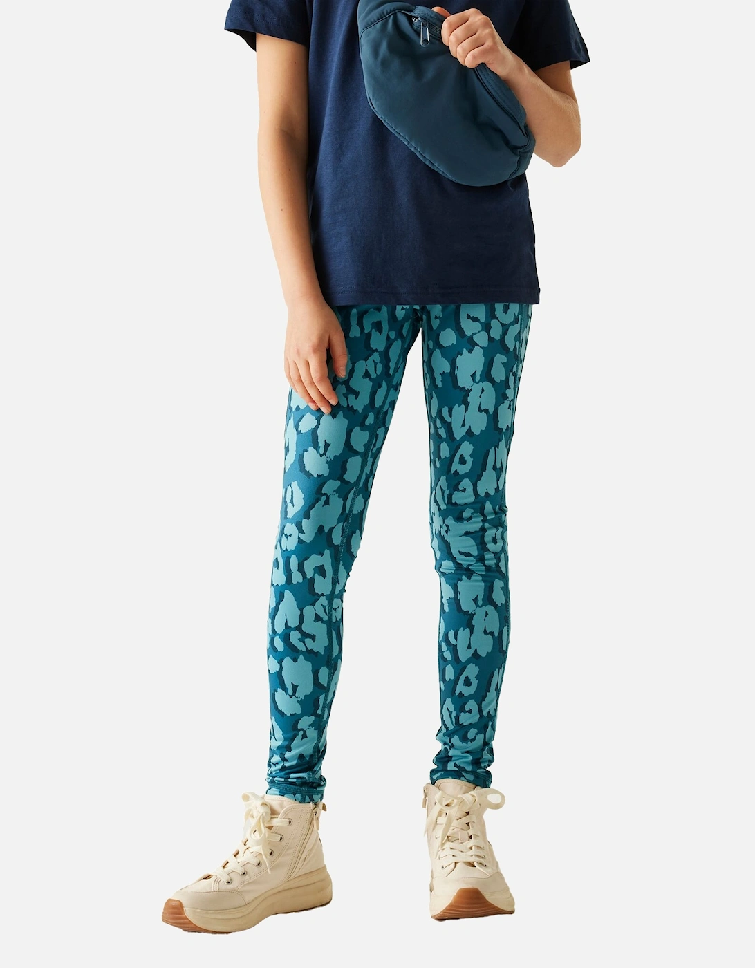 Girls Barlia Leopard Print Winter Leggings