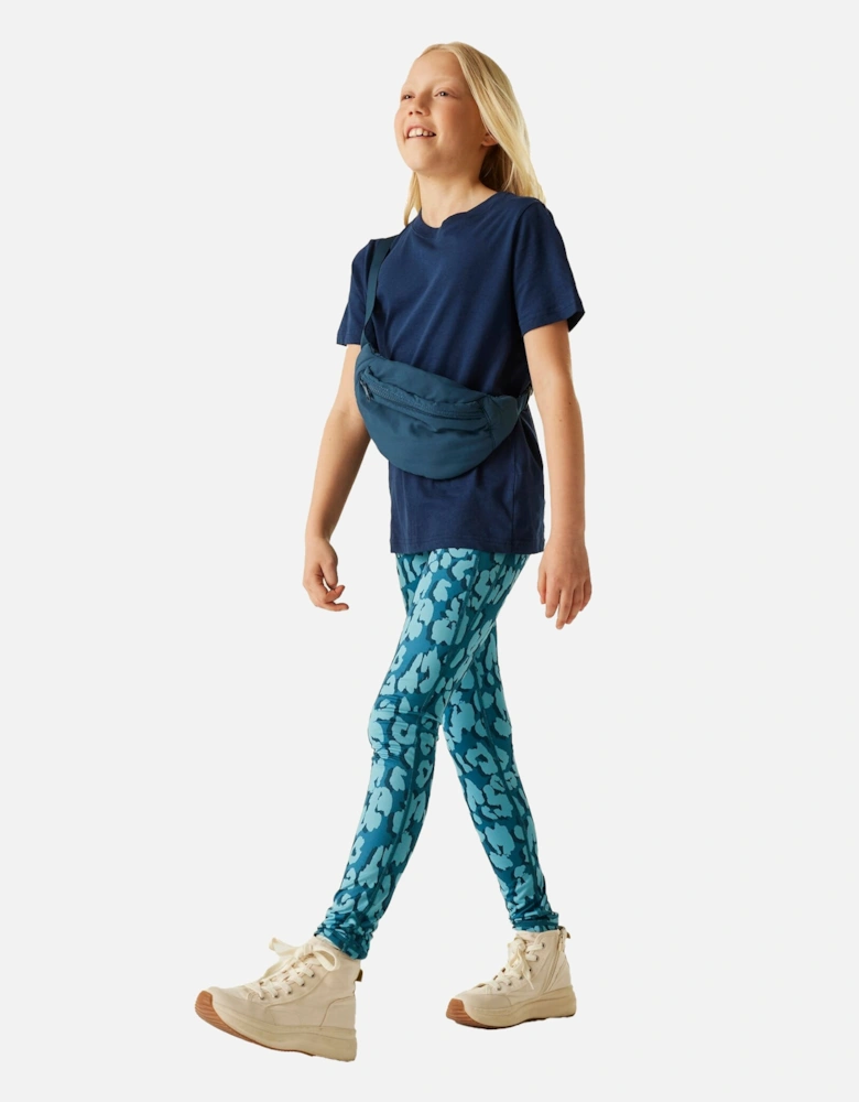 Girls Barlia Leopard Print Winter Leggings