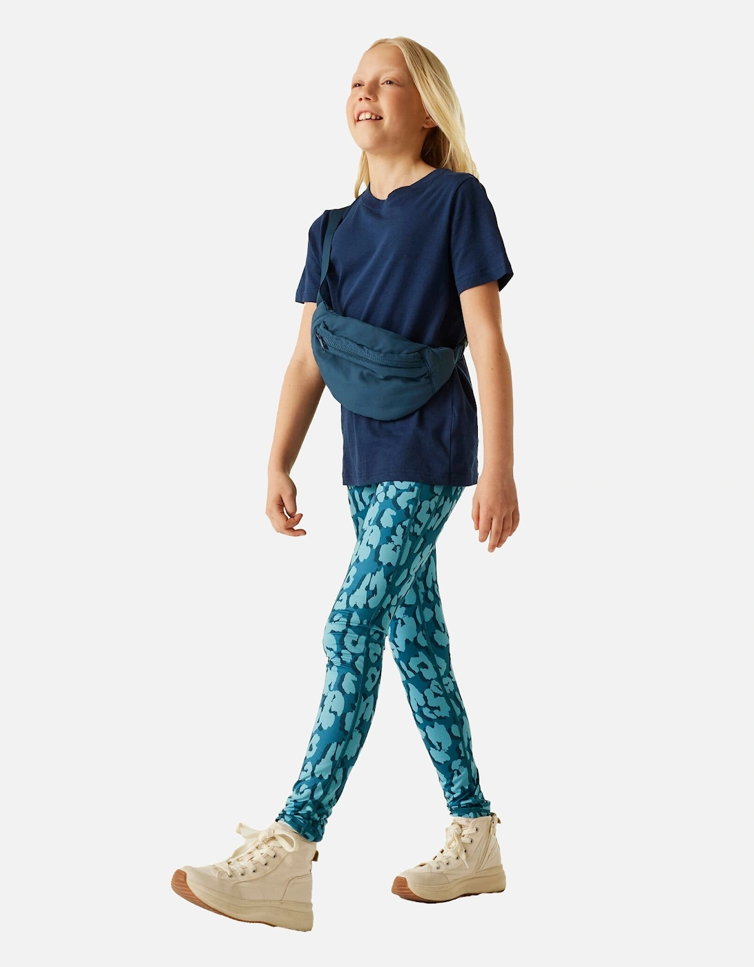 Girls Barlia Leopard Print Winter Leggings