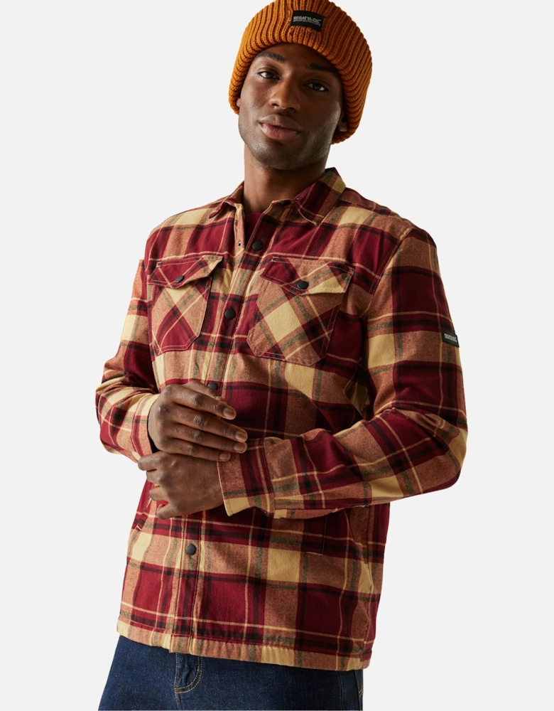 Mens Spennith Checked Shirt Jacket